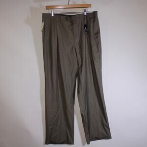 NWT Sean John Wide Leg Olive Brown Dress Pants Size 36W 30L